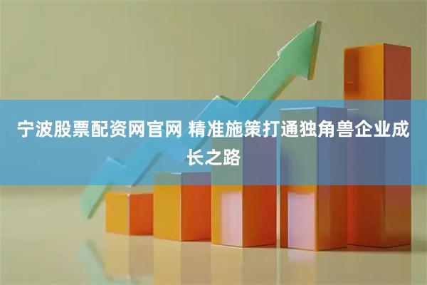 宁波股票配资网官网 精准施策打通独角兽企业成长之路