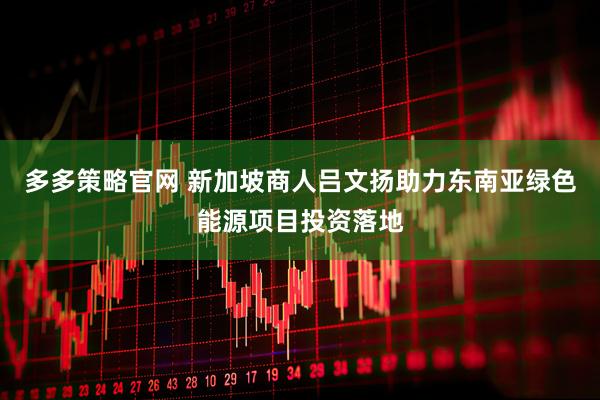 多多策略官网 新加坡商人吕文扬助力东南亚绿色能源项目投资落地